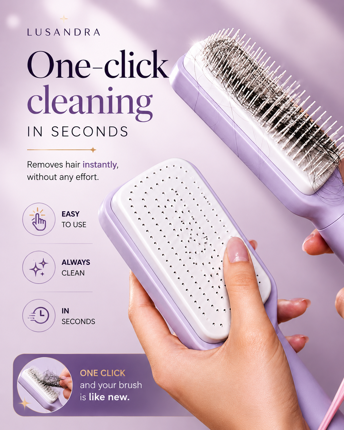 Clean your brush with one simple twist